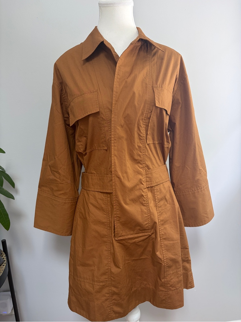 A.L.C. Rust Utility Jacket Dress